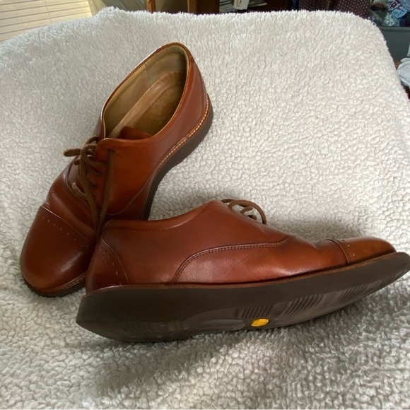 Hubbard Leather Brogue Shoes with lace,Sz:    8 W, Color: Whiskey Tan - Picture 2 of 8